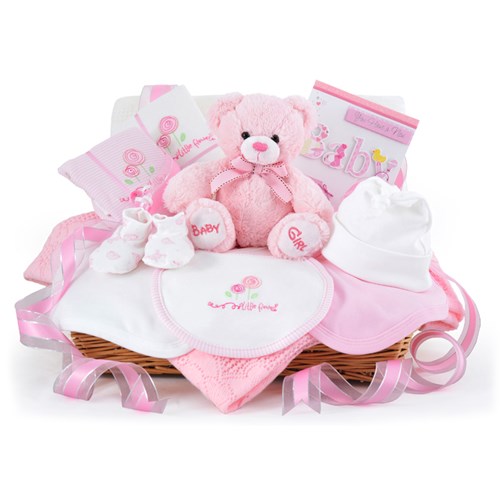 Deluxe Baby Girl Basket - Next Day Delivery